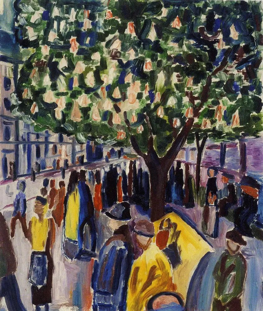 gata med blommande kastanjeträd - Edvard Munch