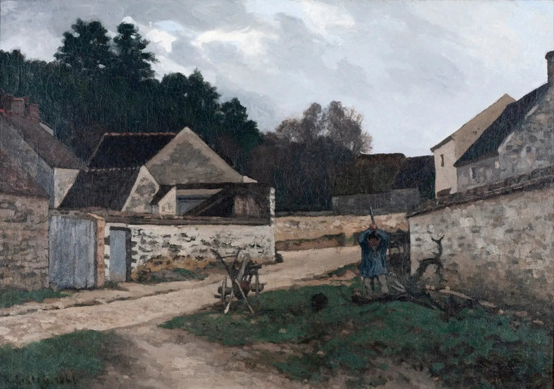 Bygata i Marlotte, nära Fontainebleau - Alfred Sisley