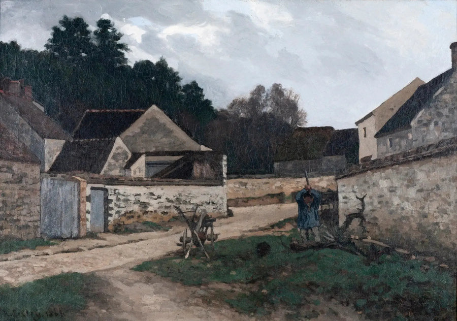 Bygata i Marlotte, nära Fontainebleau - Alfred Sisley