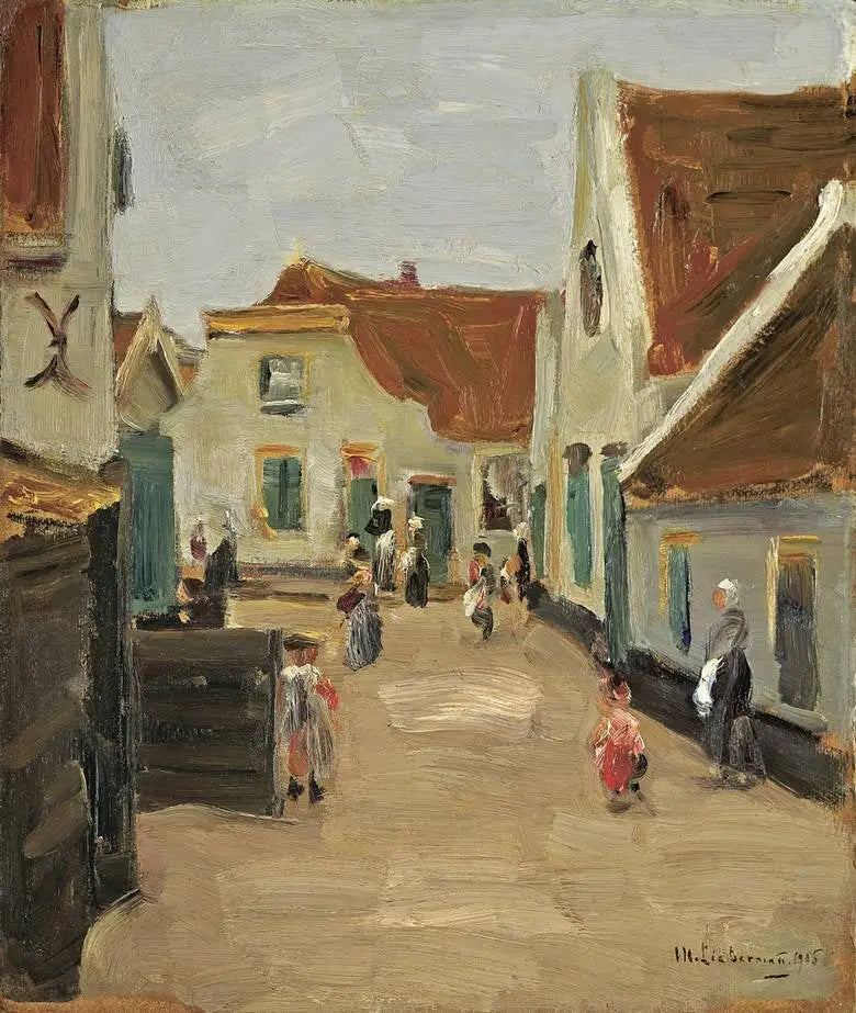 Bygatan i Noordwijk - Max Liebermann