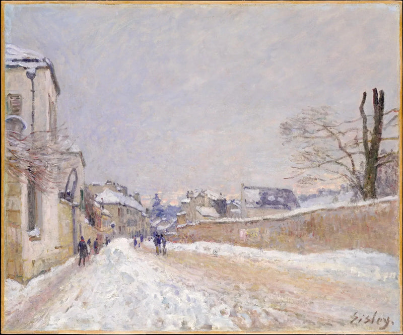 Rue Eugène Moussoir i Moret: Vintern - Alfred Sisley