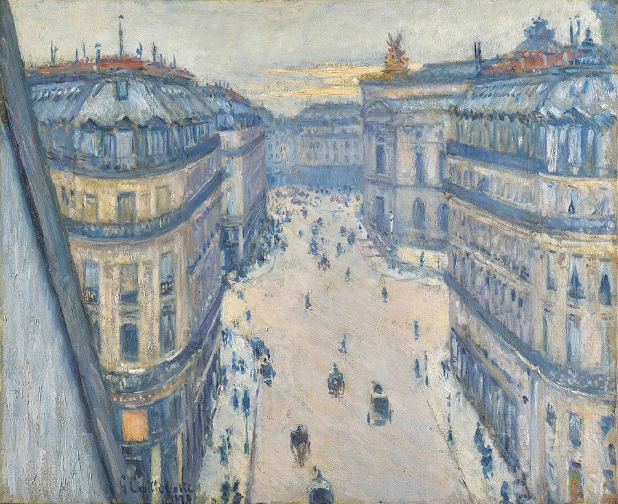 Rue Halévy, vy från sjätte våningen - Gustave Caillebotte