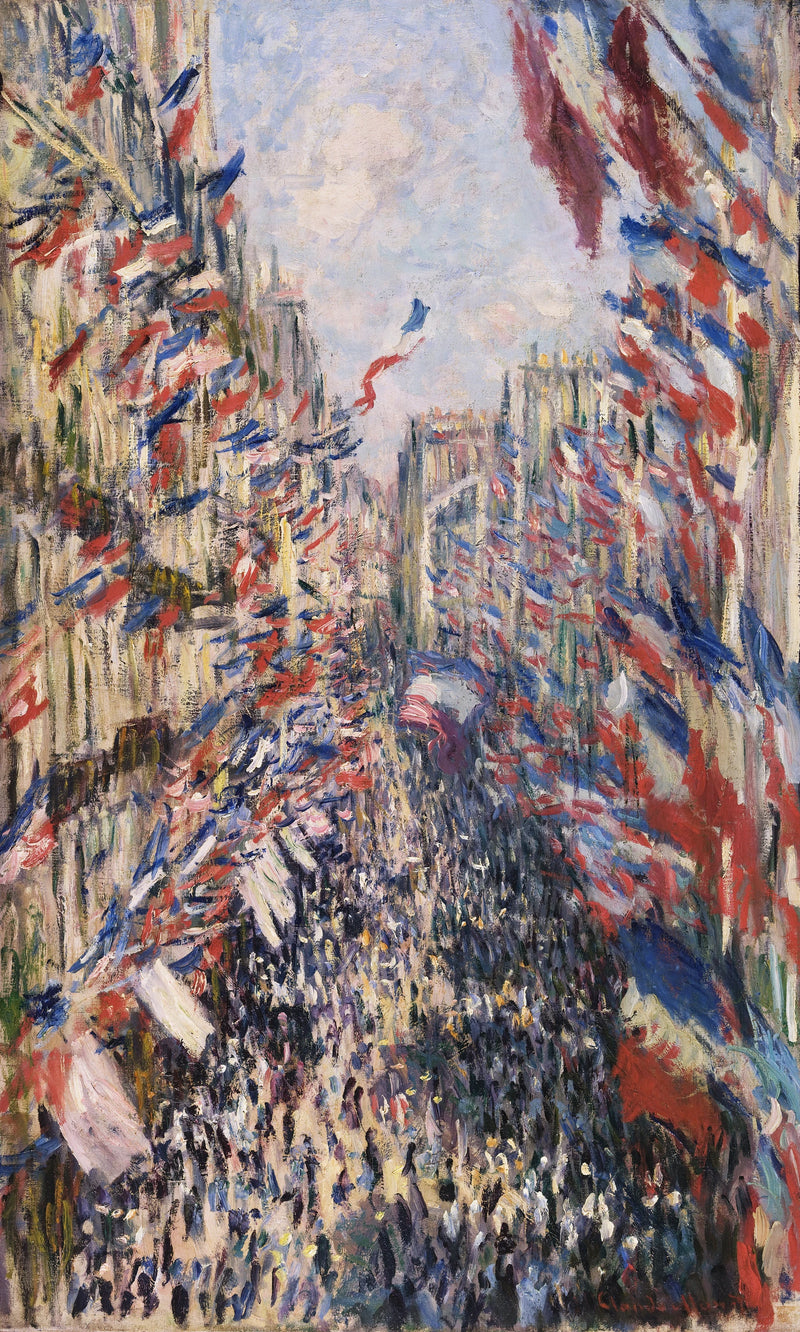 Rue Montorgueil, firande av 30 juni 1878 W469 - Claude Monet