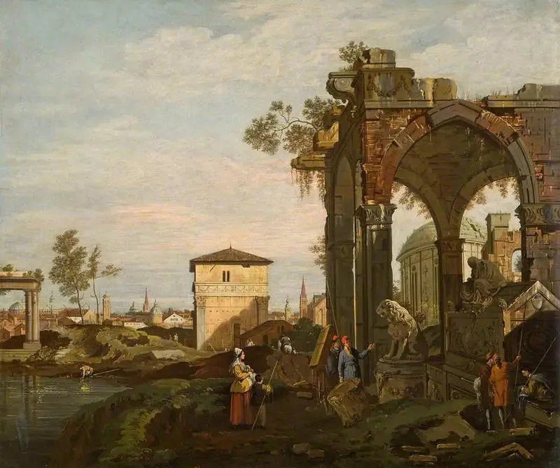 Ruiner med figurer - Canaletto