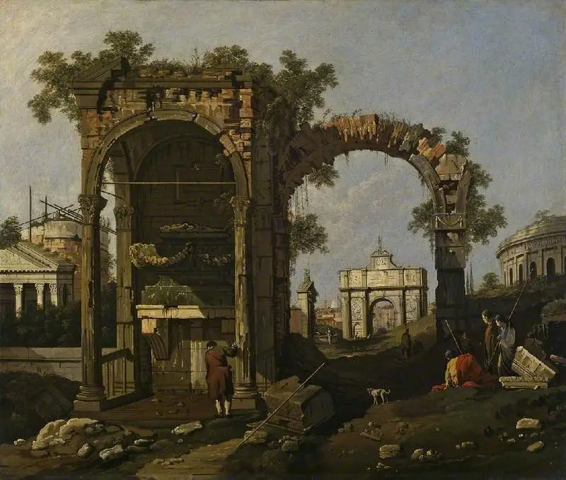 Ruiner med figurer - Canaletto