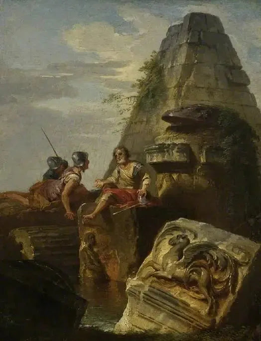 Ruiner med figurer - Giovanni Paolo Panini