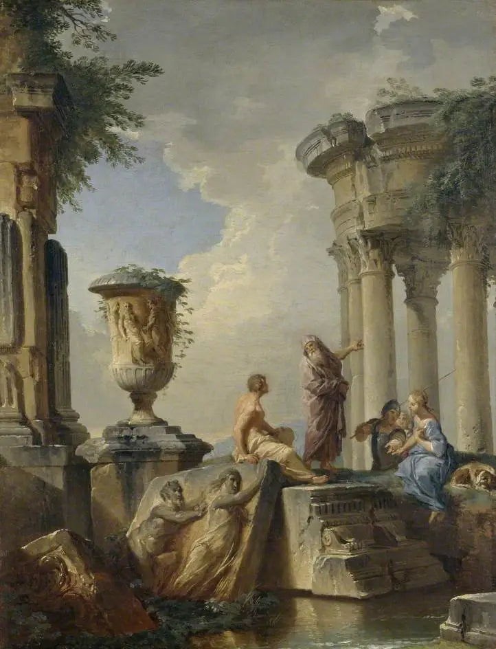 Ruiner med en profet och andra figurer - Giovanni Paolo Panini