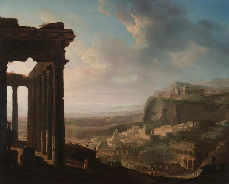 Ruiner av en antik stad - John Martin