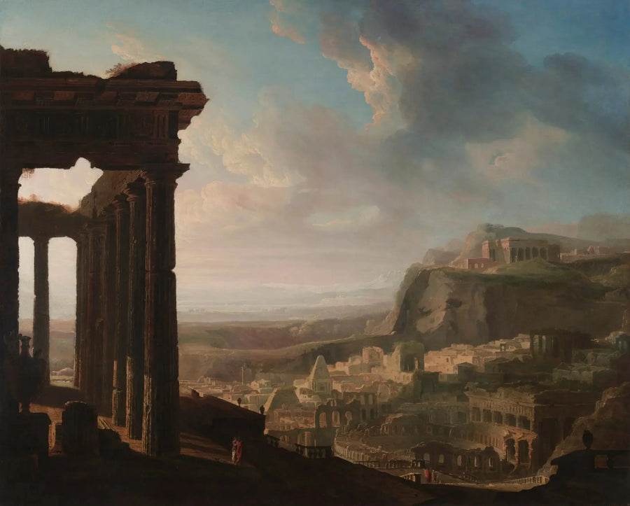 Ruiner av en antik stad - John Martin