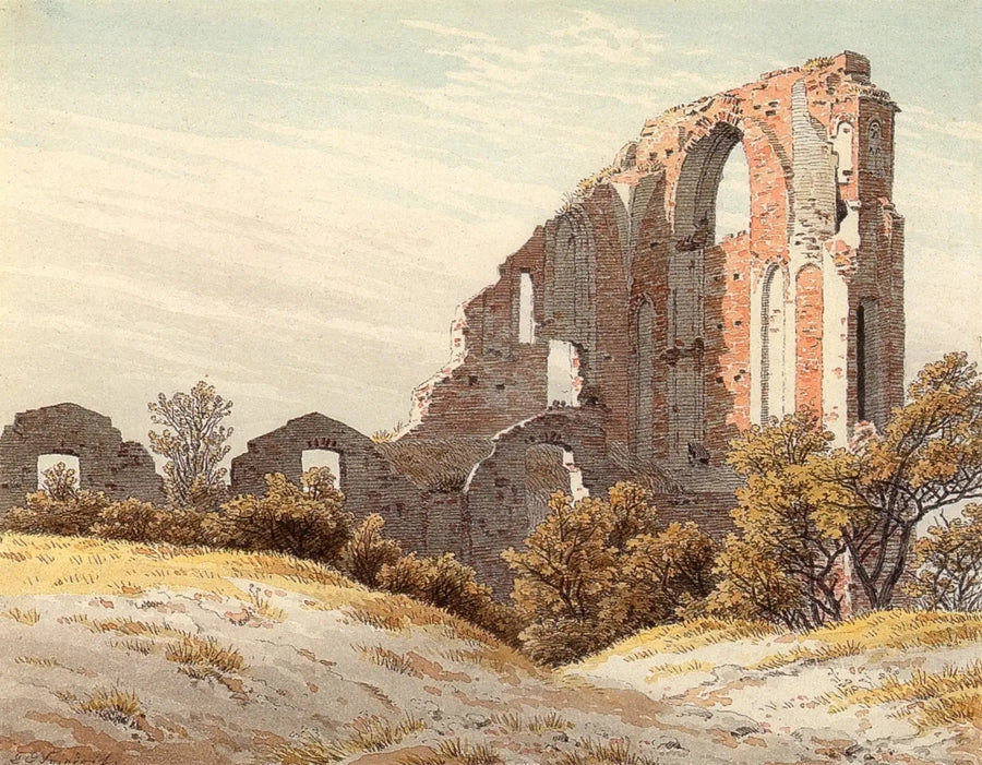 ruinerna av Eldena-klostret - Caspar David Friedrich