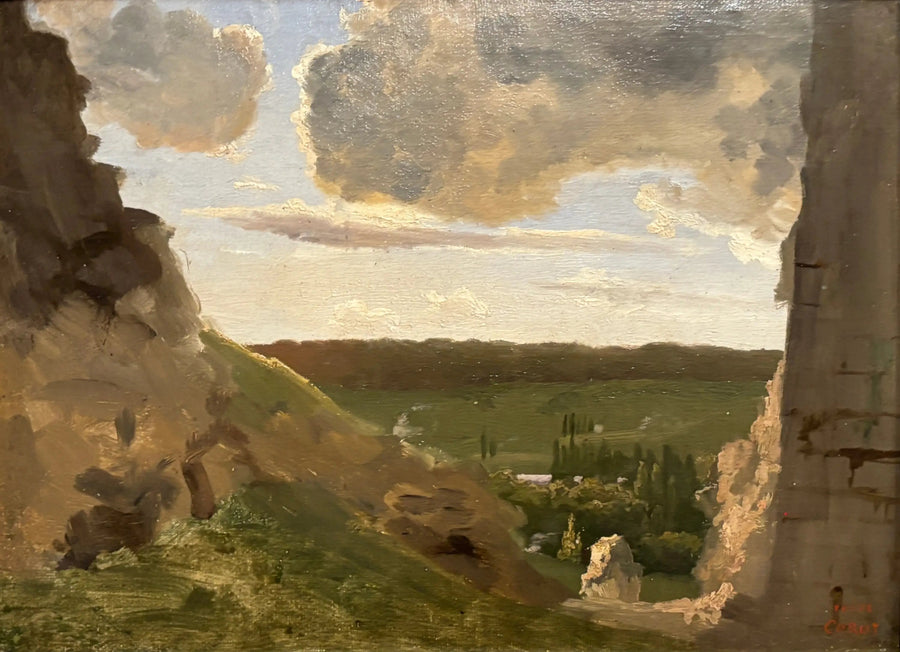 Medeltida ruiner - Jean-Baptiste Camille Corot