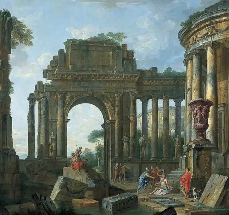 romerska ruiner - Giovanni Paolo Panini