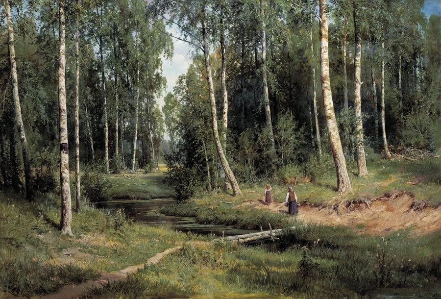 Bäck i en björkskog - Ivan Chichkine