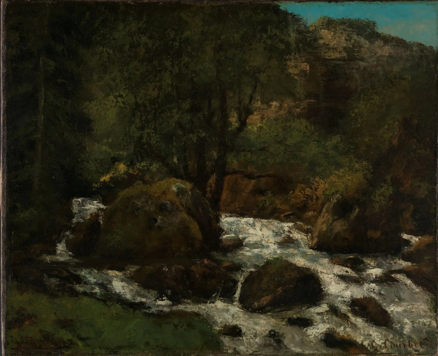 Bäck av skogen, Jura - Gustave Courbet