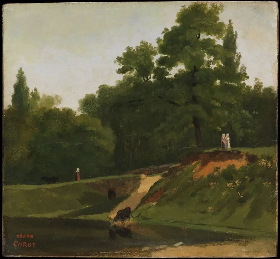 Ström nära Corots egendom, Ville d'Avray - Jean-Baptiste Camille Corot