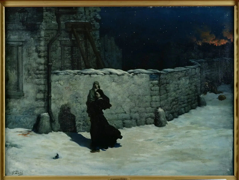 Syster av välgörenhet som räddar ett barn. Episod från Paris belägring - Gustave Doré