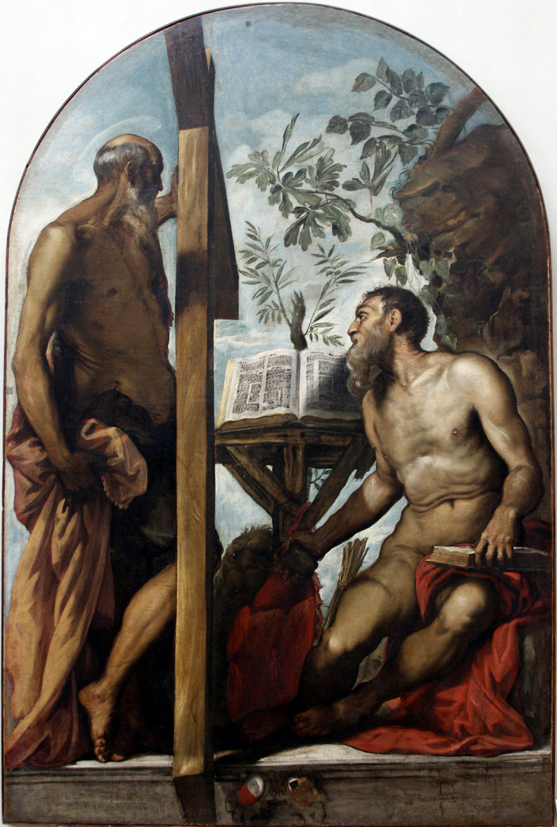 Saint André och Saint Jérôme - Jacopo Tintoretto