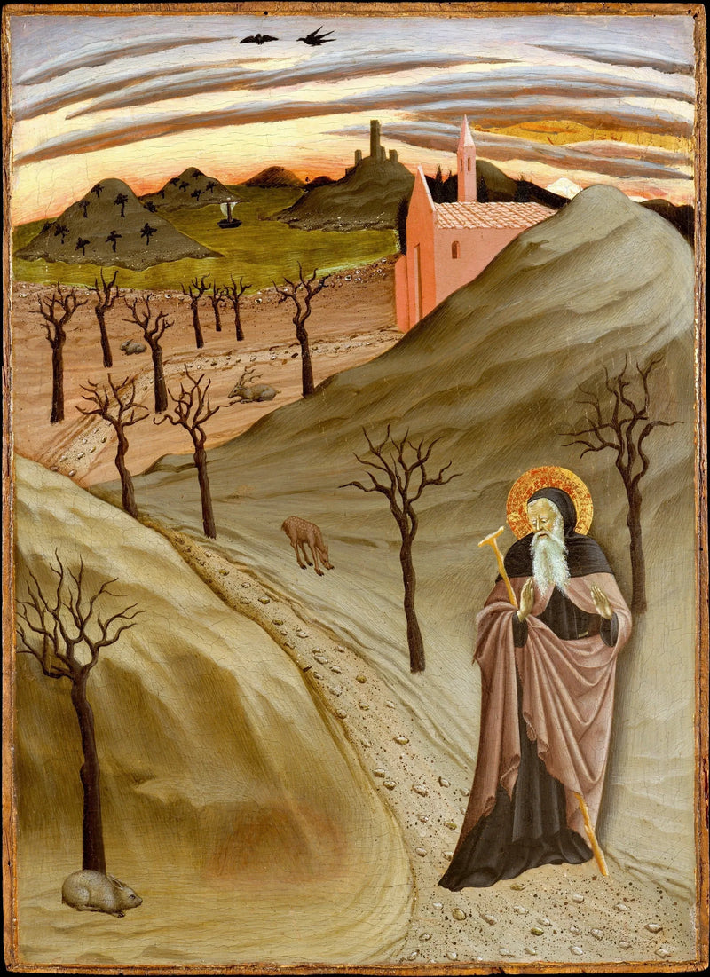 Saint Antoine abbot i öknen - Master of the Osservanza