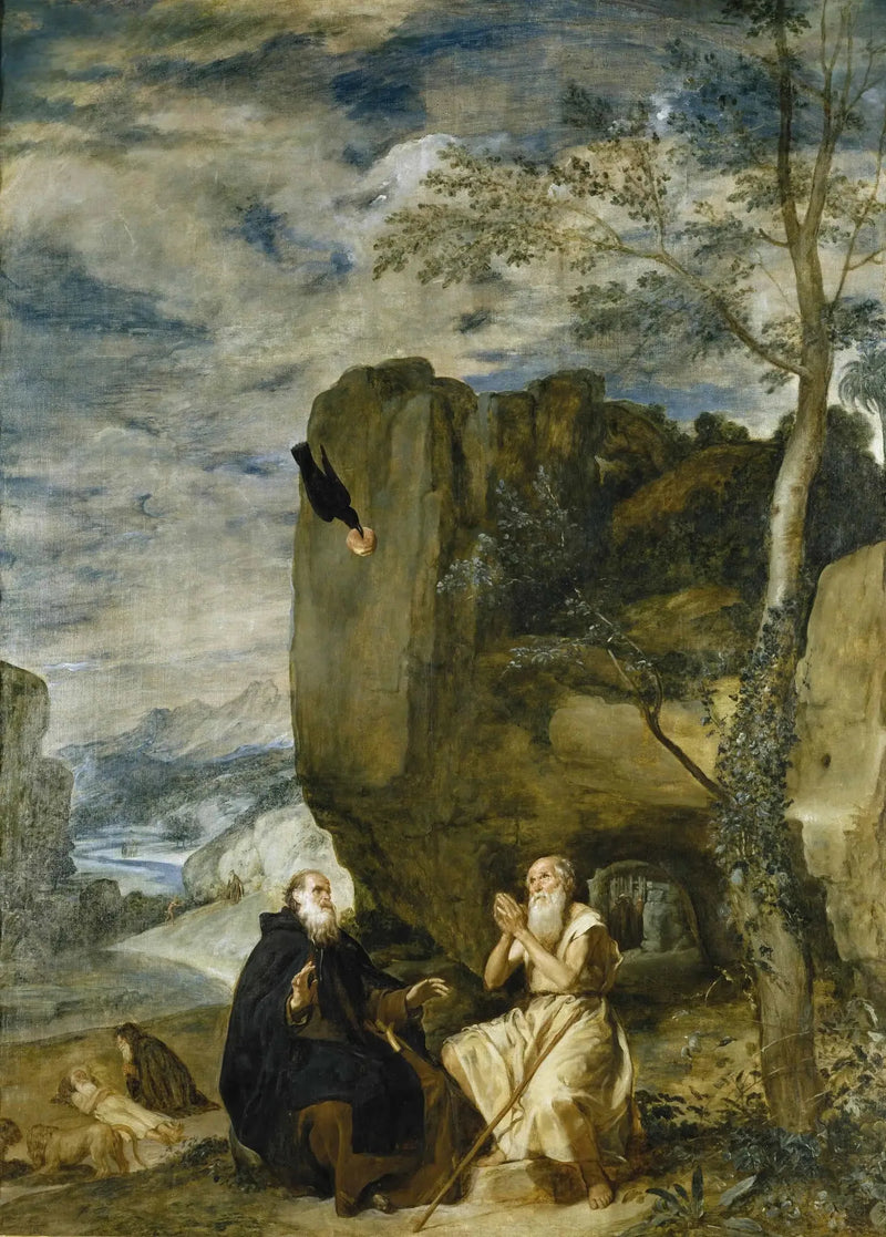 Sankt Antoine Abbot och Sankt Paulus, den första eremiten - Diego Velázquez