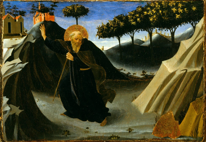 Saint Antoine Abbot som undviker den gyllene mässan - Fra Angelico