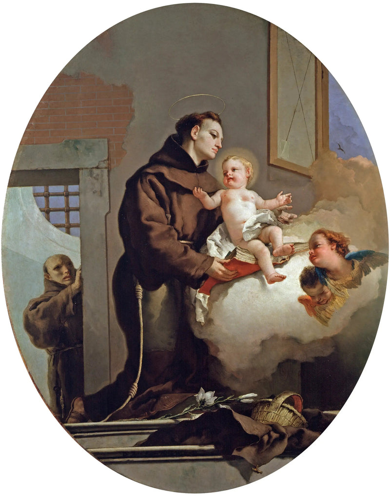 Sankt Antonius av Padua med Jesusbarnet - Giovanni Battista Tiepolo