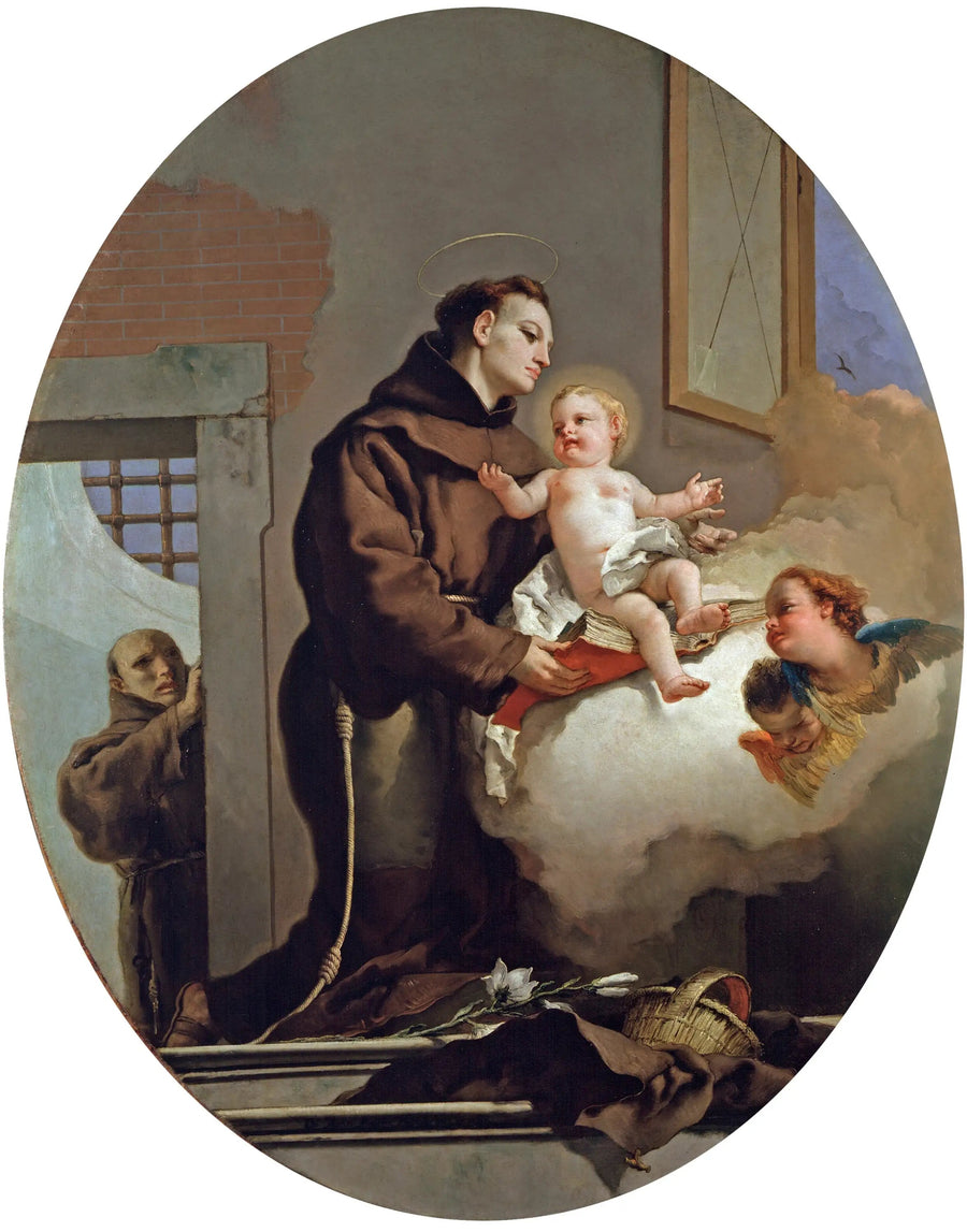 Sankt Antonius av Padua med Jesusbarnet - Giovanni Battista Tiepolo