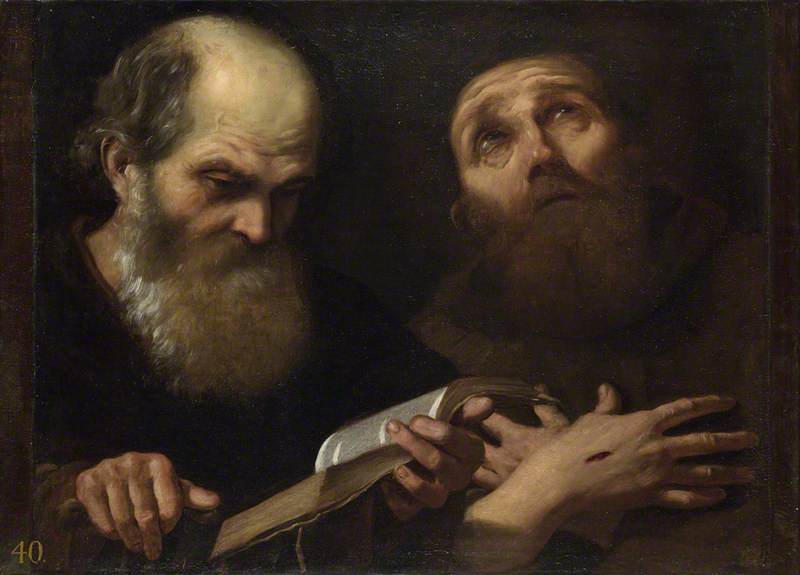 Saint Antoine l'Abbé och Saint François d'Assise - Andrea Sacchi