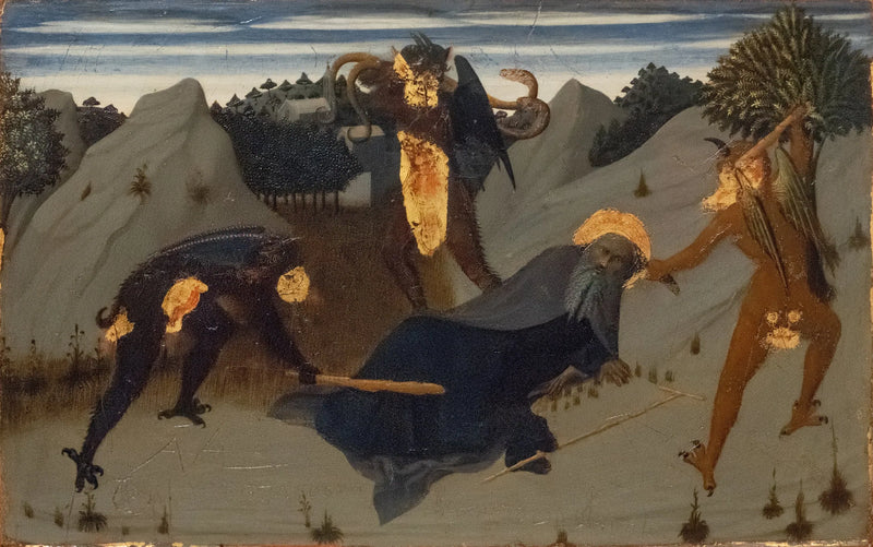 Saint Antoine förföljd av demoner - Stefano di Giovanni (Sassetta)