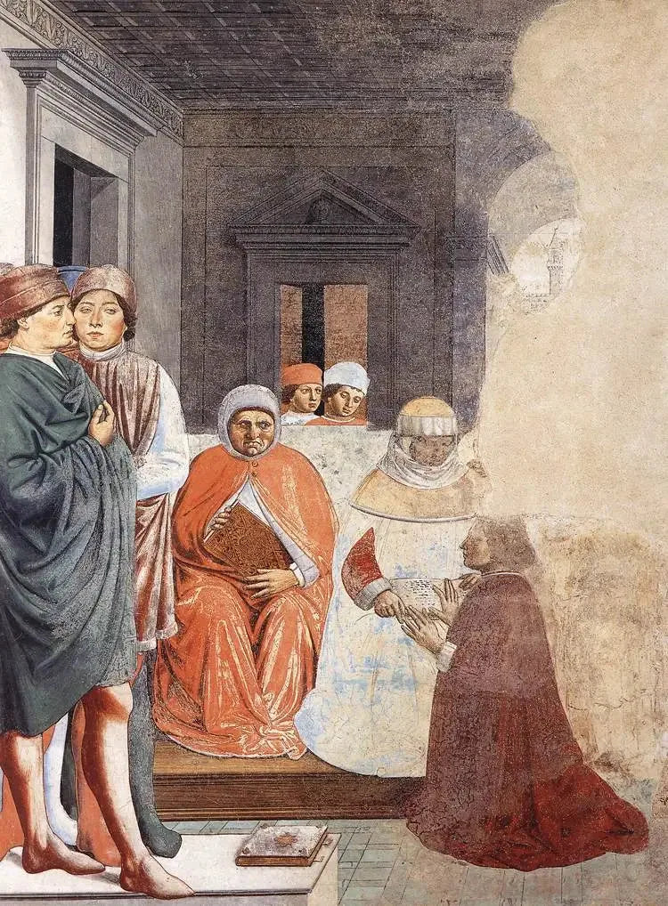 Saint Augustin vid Carthage universitet (scen 2, norra väggen) - Benozzo Gozzoli