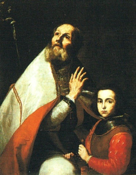 Saint Augustin med en pojke. - Jusepe de Ribera