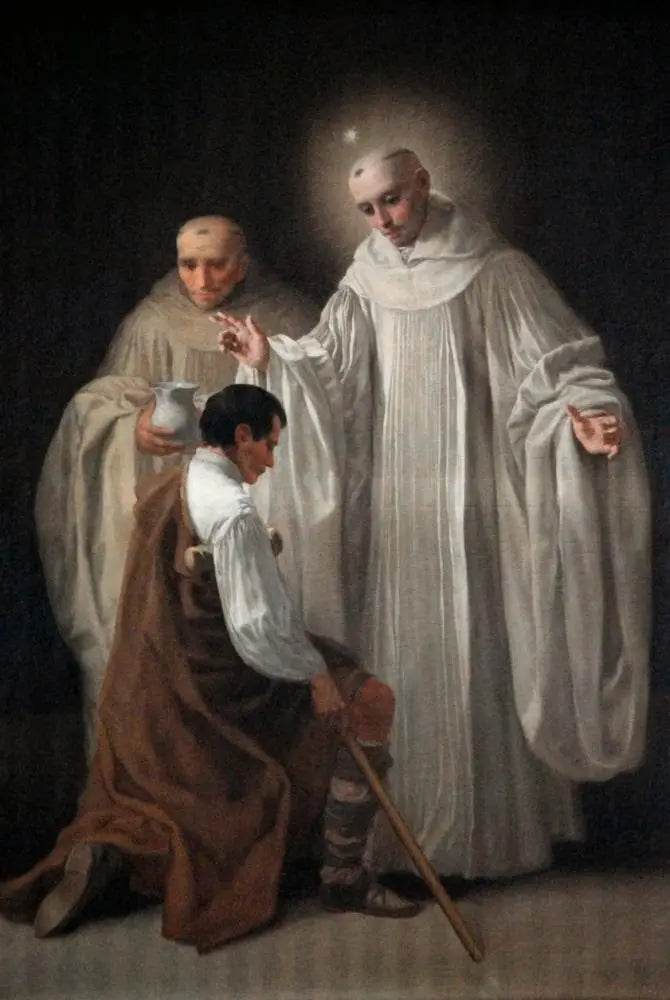 Sankt Bernard av Clairvaux botar en invalid - Francisco de Goya