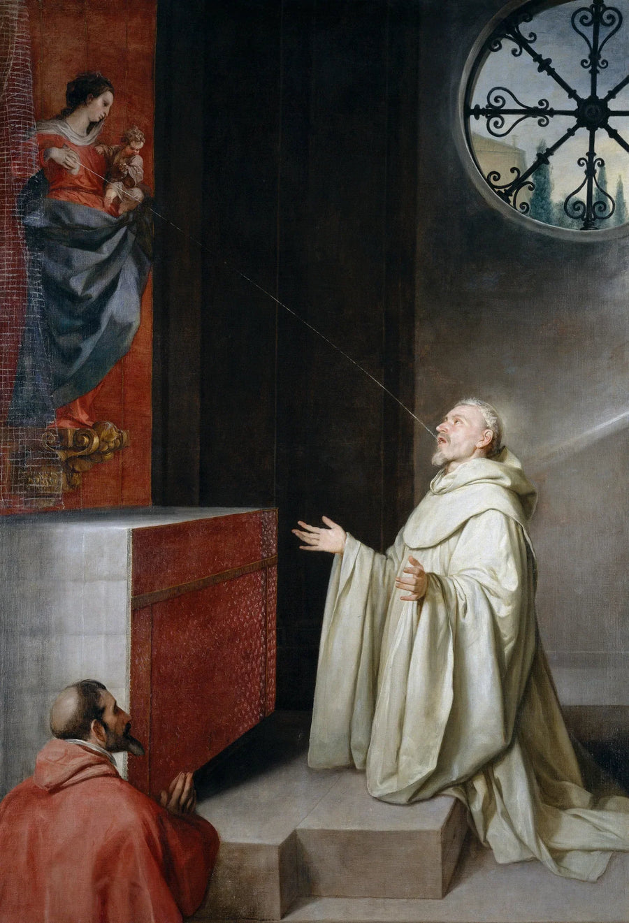 Saint Bernard och Jungfru - Alonso Cano