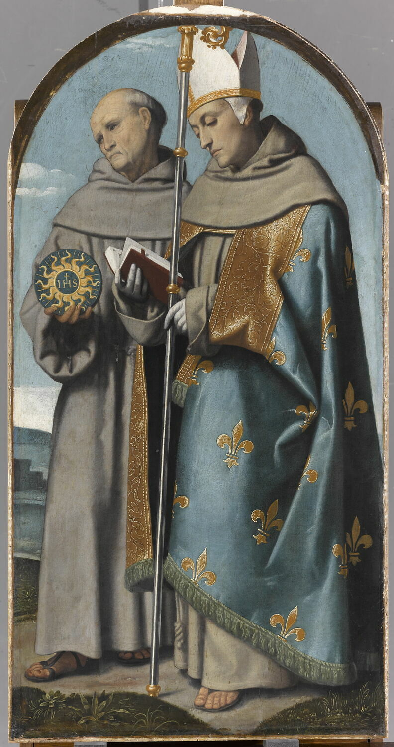 Saint Bernardin de Sienne och Saint Louis de Toulouse - Alessandro Bonvicino