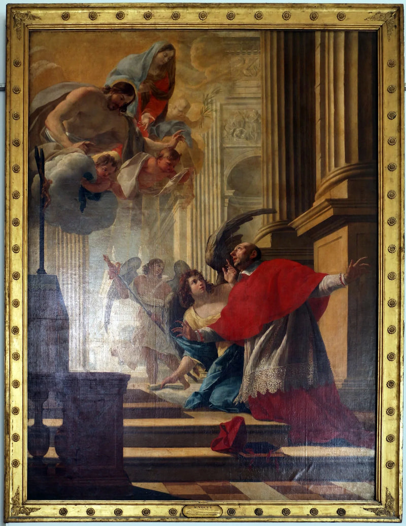 Saint Charles Borromée som ber för de pestdrabbade i Milano - Simon Vouet