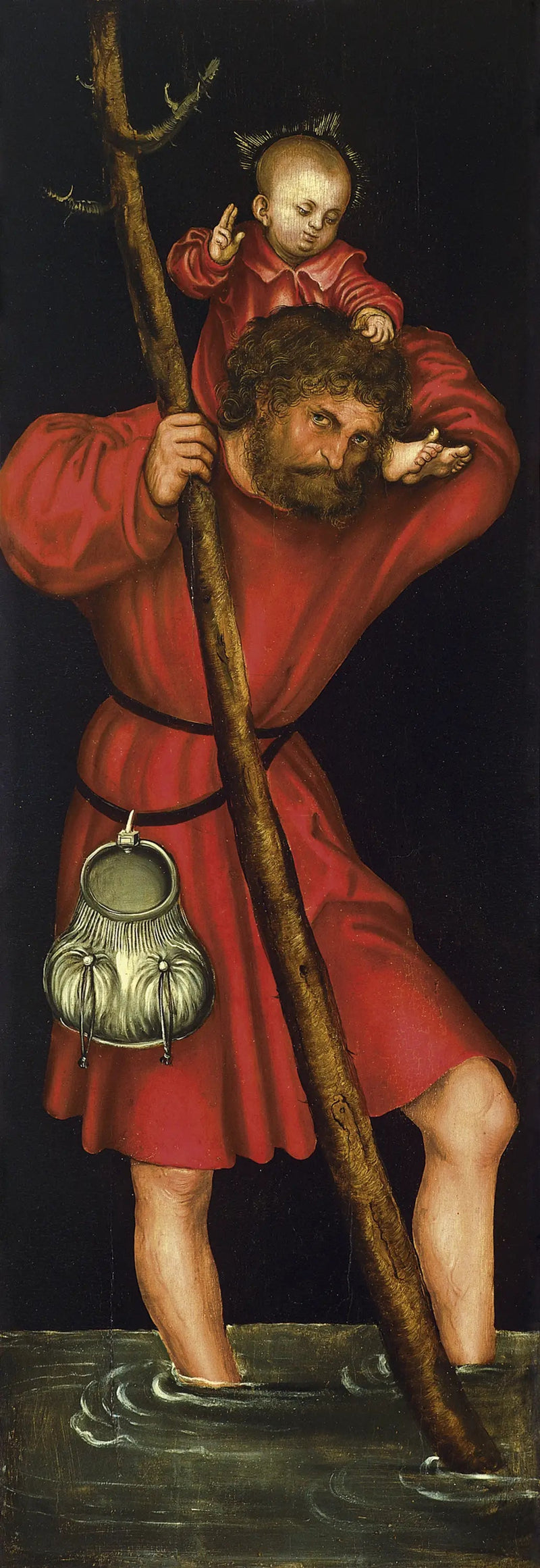 Saint Christophe - Lucas Cranach den äldre