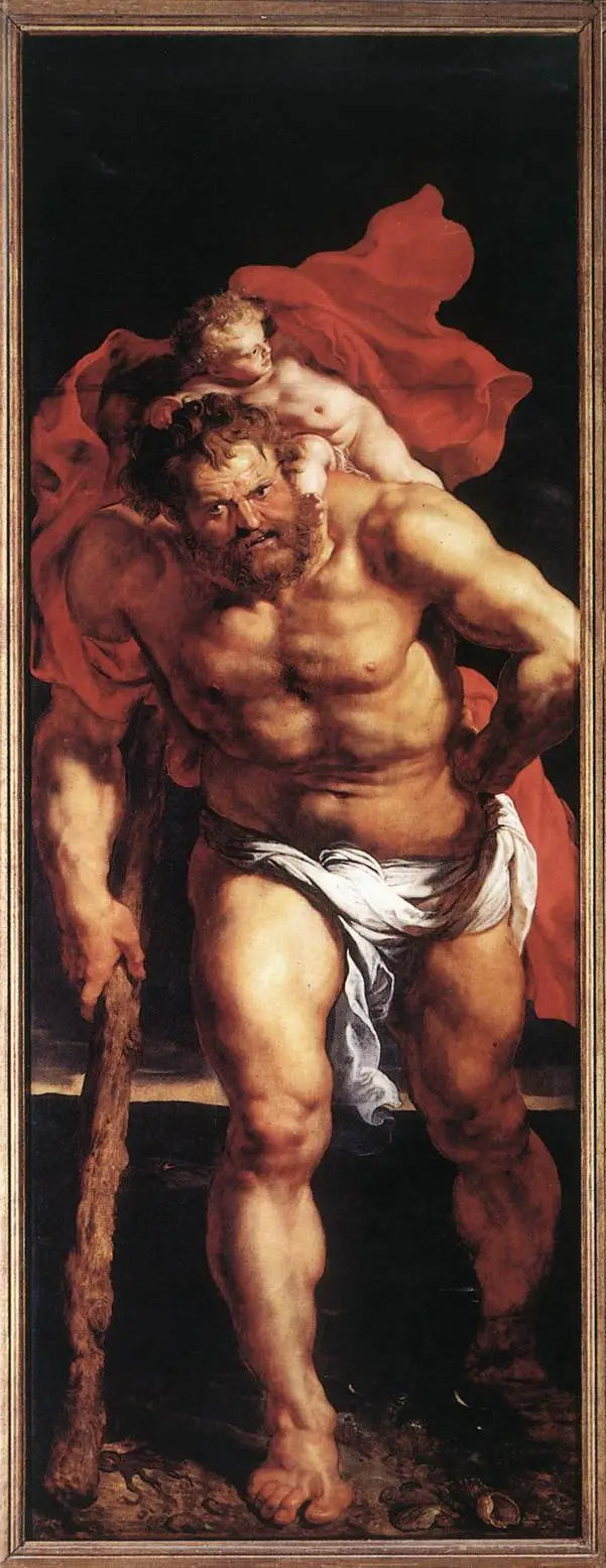 Saint Christophe (utvändig vänster dörr) - Peter Paul Rubens