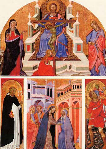 Saint Christophe (Trinitetsaltaret) - Bartolo di Fredi