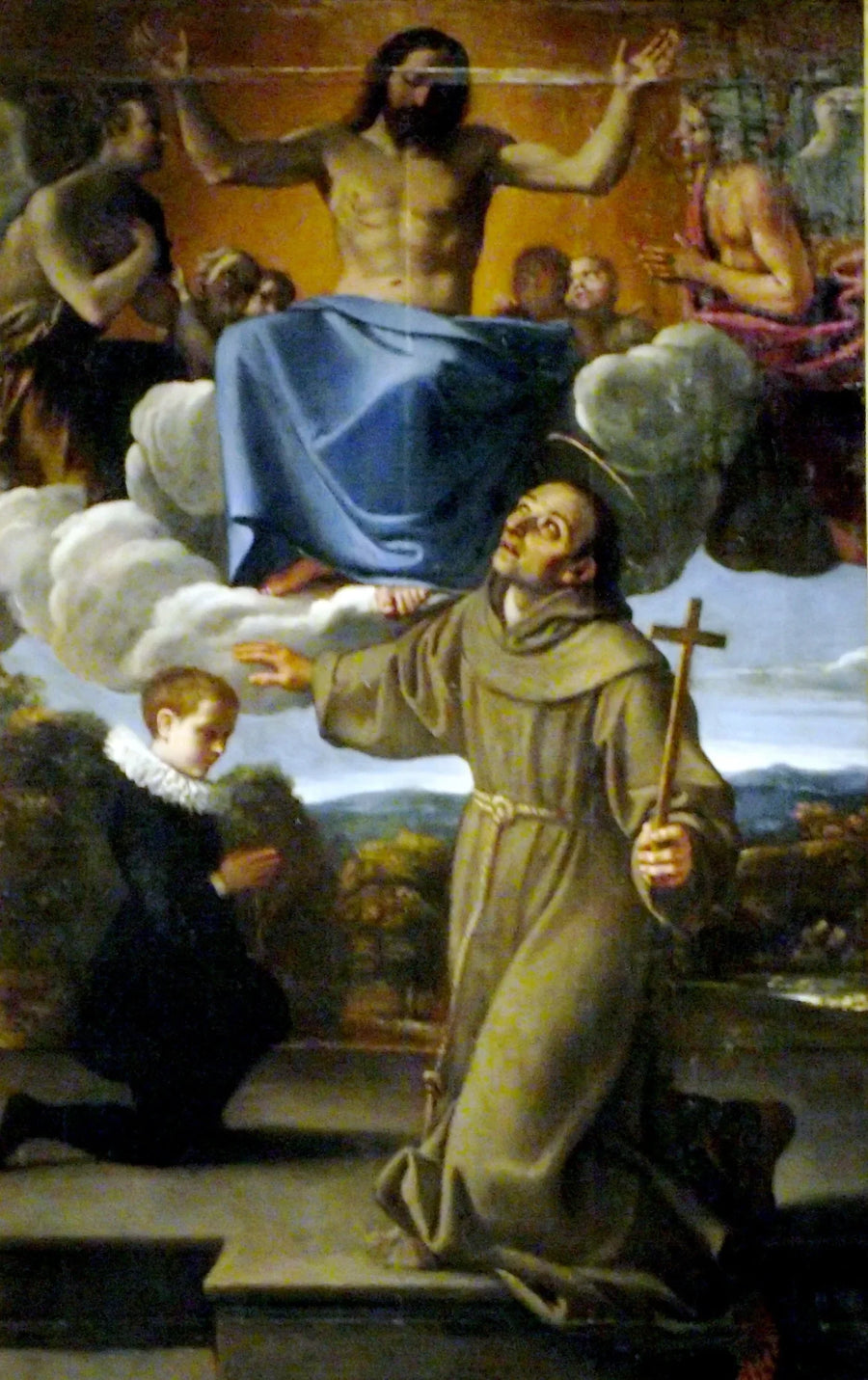 Saint Diego d'Alcalá presenterar för Kristus Juan de Herrera's son - Annibale Carracci