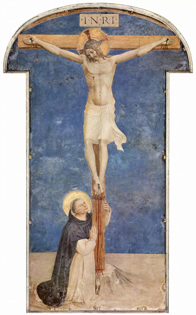 Saint Dominique som dyrkar korsfästelsen - Fra Angelico