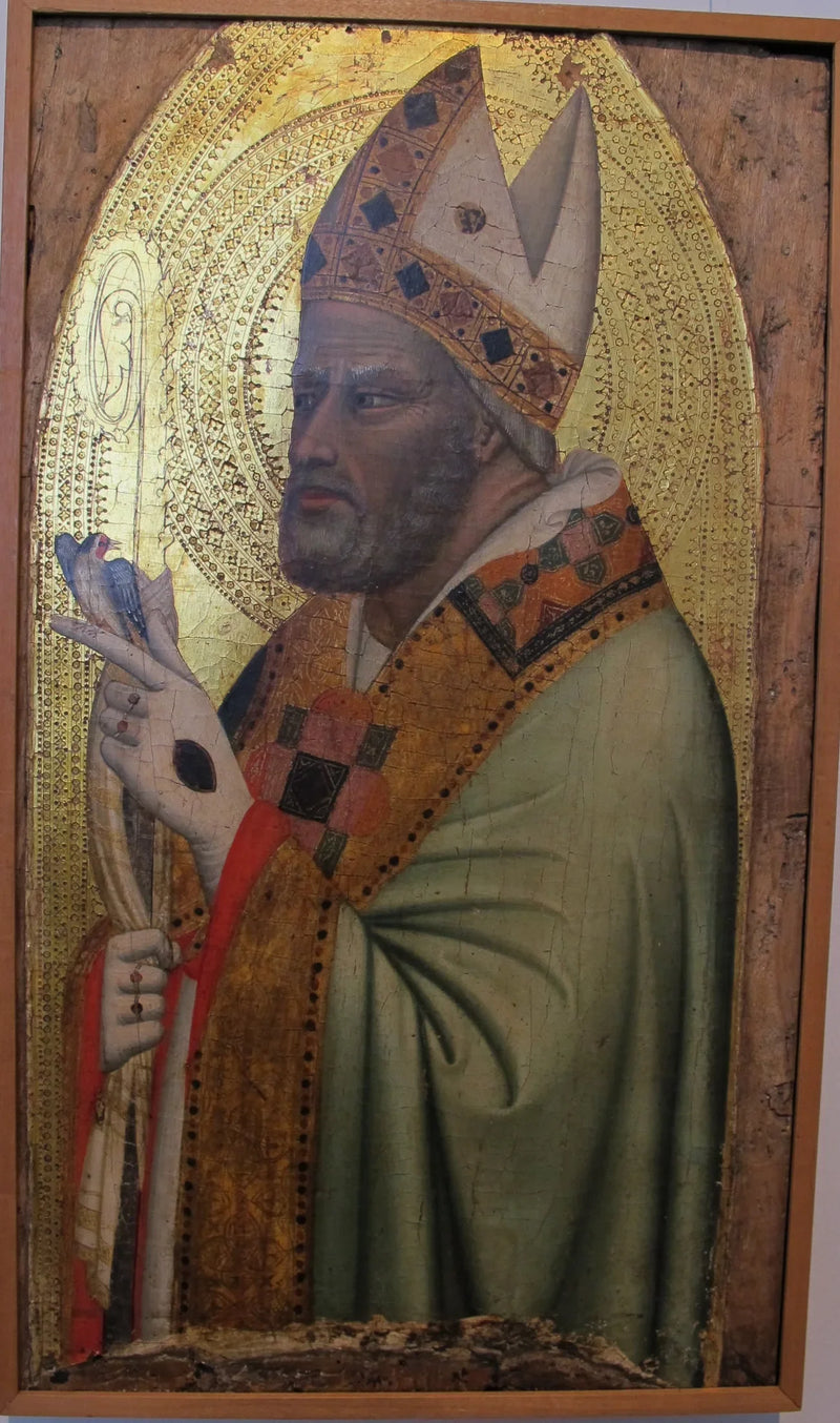 Saint biskop med en finkläcka - Bernardo Daddi