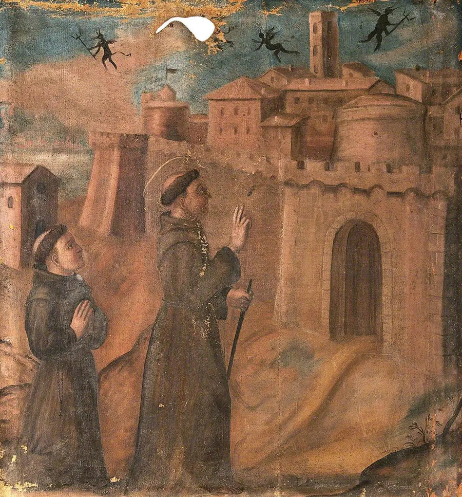 Saint François jagar demoner - Giotto
