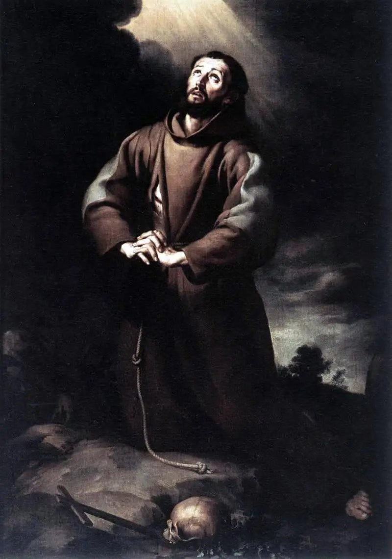 Sankt Franciskus av Assisi i bön - Bartolomé Esteban Murillo