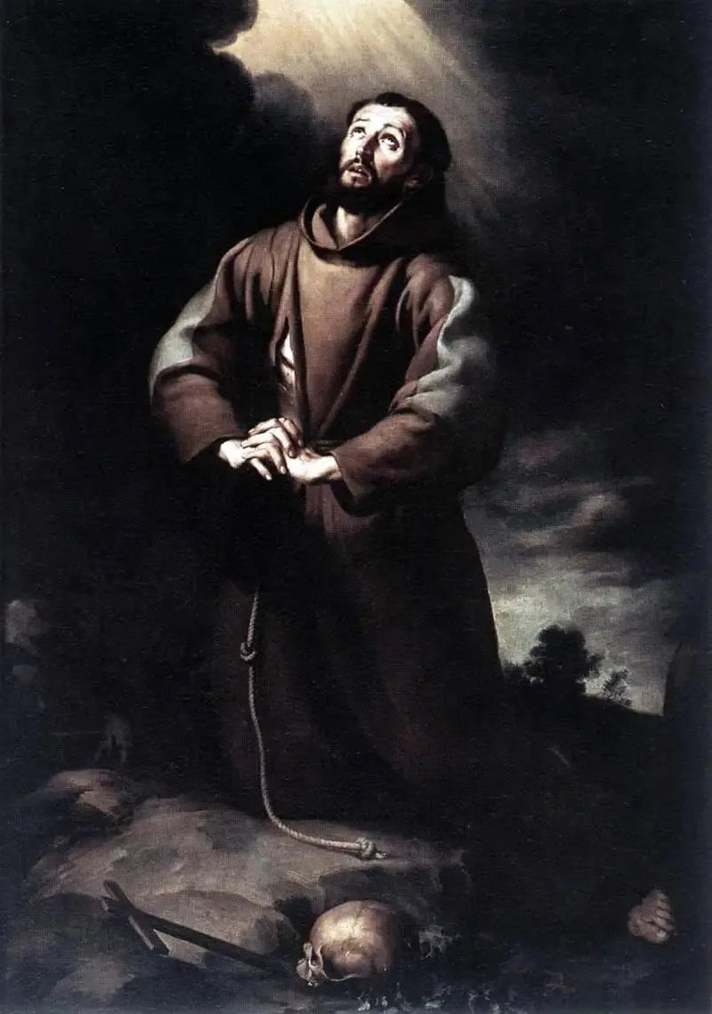 Sankt Franciskus av Assisi i bön - Bartolomé Esteban Murillo