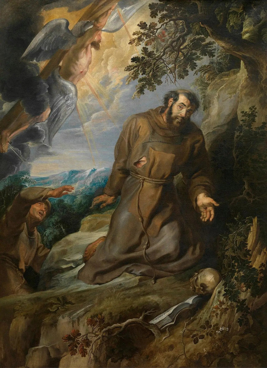 Sankt Franciskus av Assisi som mottar stigmat - Peter Paul Rubens