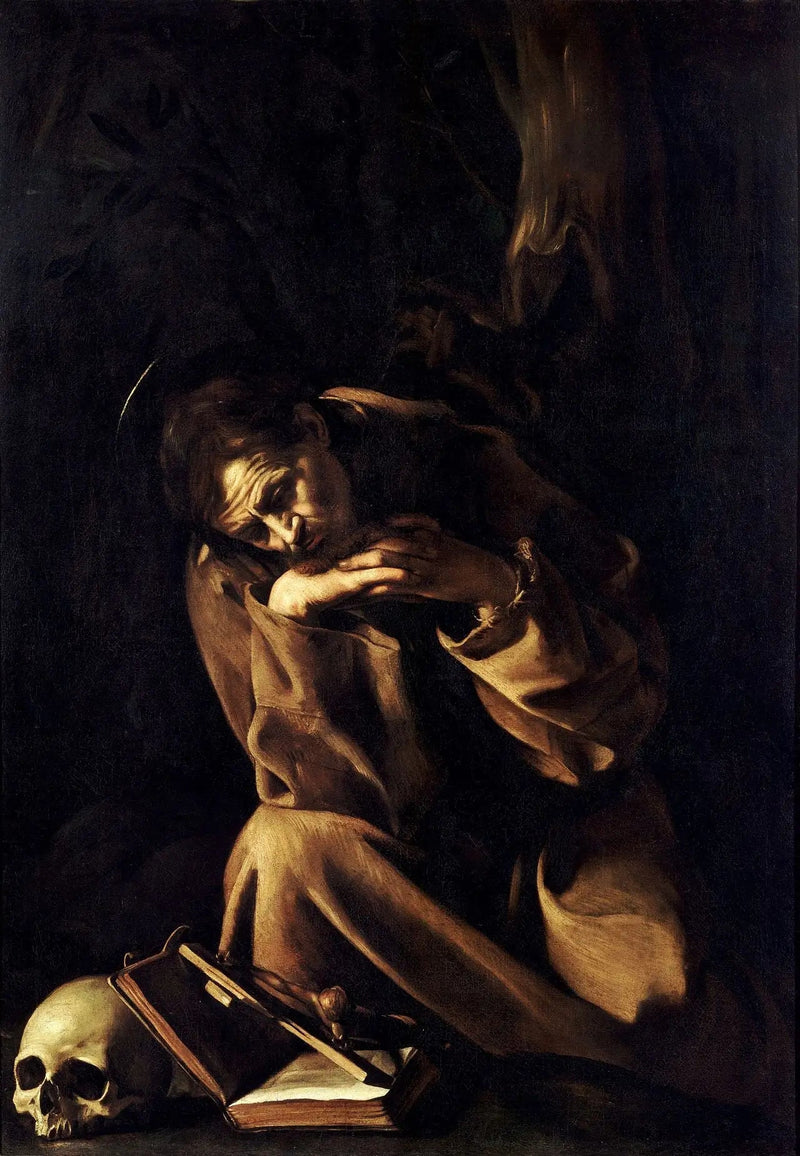 Sankt Franciskus i meditation över korset - Caravaggio