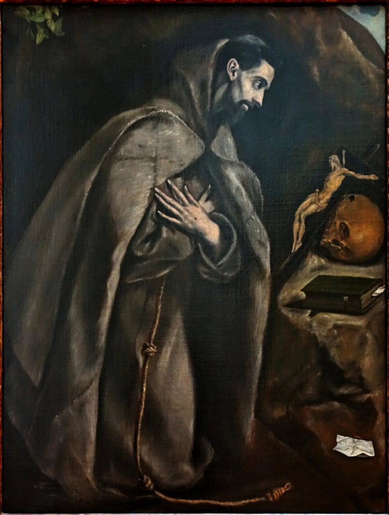 Sankt Franciskus i bön framför korset - El Greco