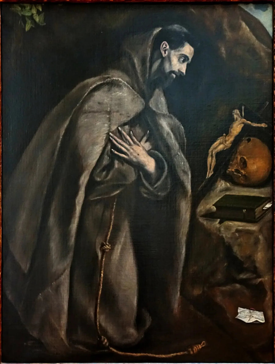 Sankt Franciskus i bön framför korset - El Greco