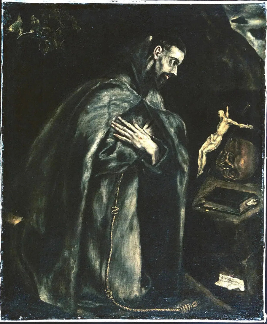 Saint François i bön - El Greco