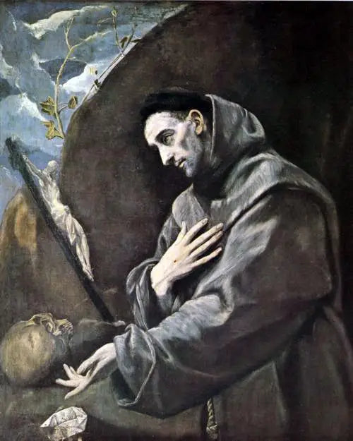Saint François i bön - El Greco