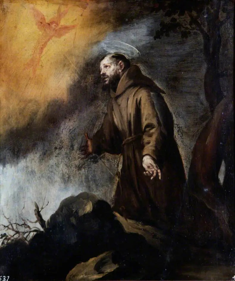 Saint François recevant les stigmates - Bartolomé Esteban Murillo image 1 copie peinte à la main à l’huile